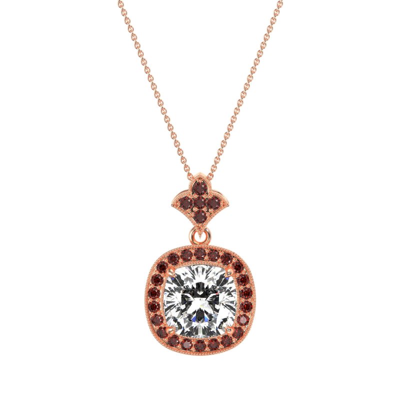 Flower Top Cushion Halo Necklace