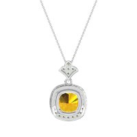 Flower Top Cushion Halo Necklace