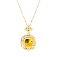 Flower Top Cushion Halo Necklace