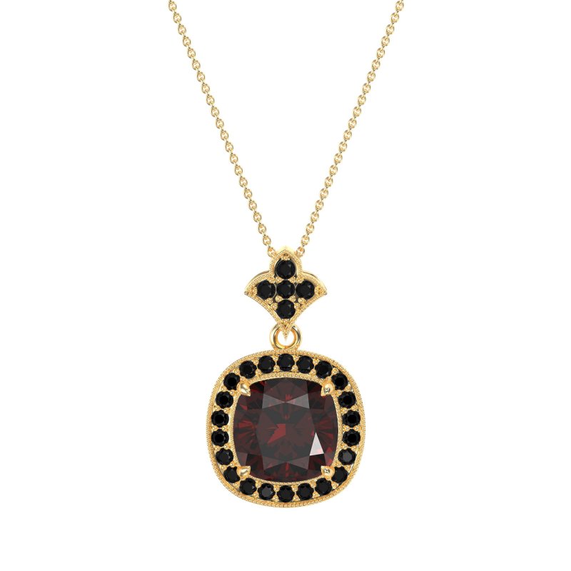 Flower Top Cushion Halo Necklace