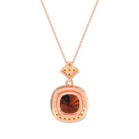 Flower Top Cushion Halo Necklace
