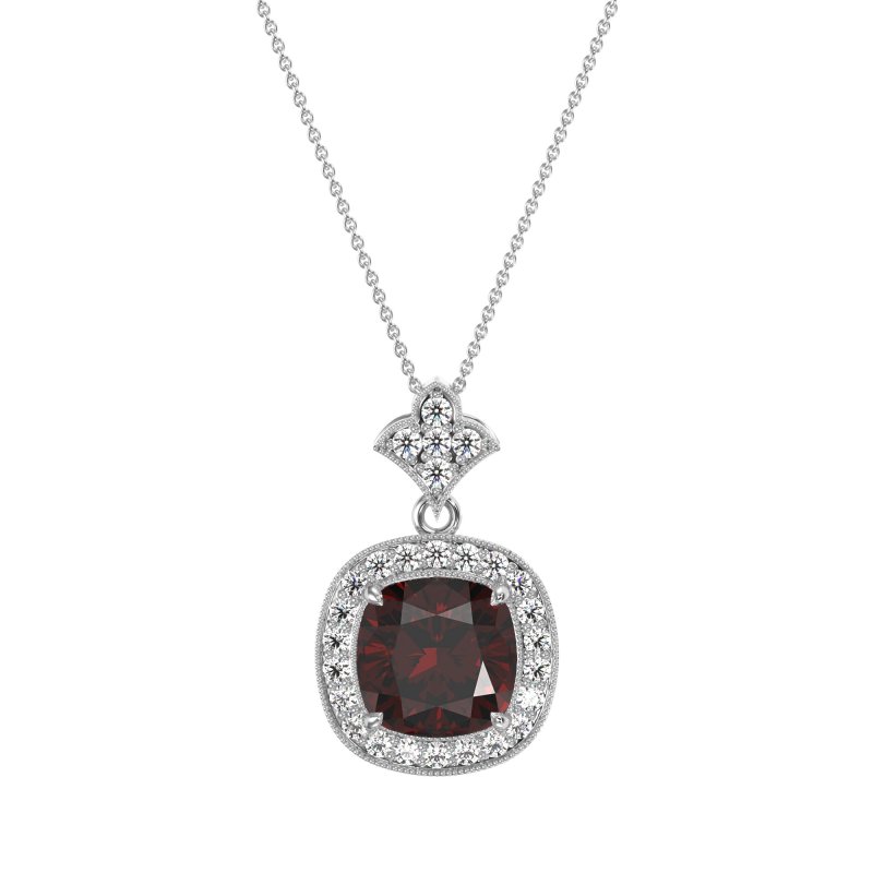 Flower Top Cushion Halo Necklace