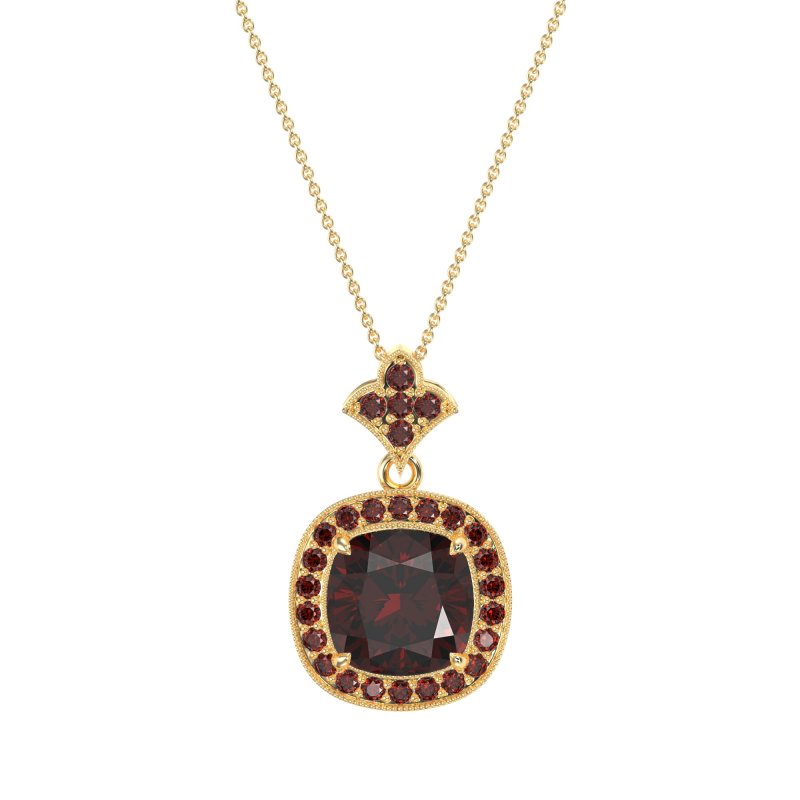 Flower Top Cushion Halo Necklace