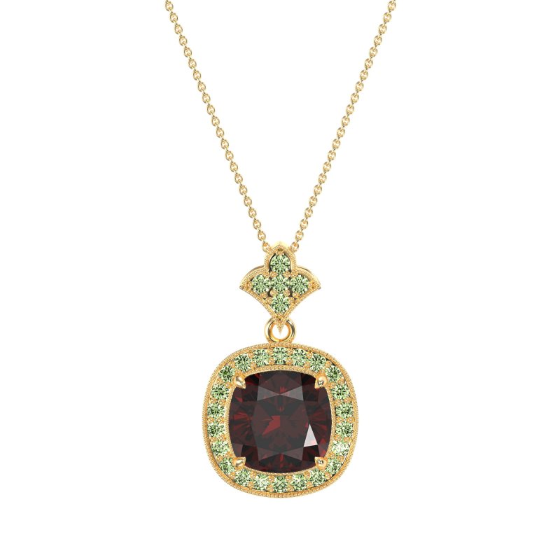 Flower Top Cushion Halo Necklace