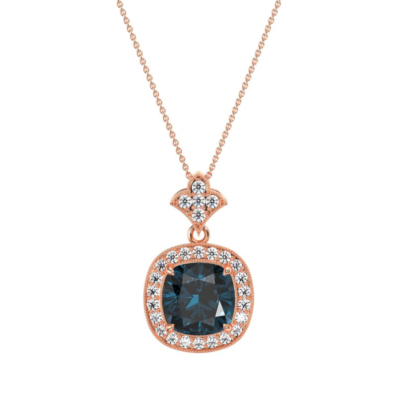 Flower Top Cushion Halo Necklace