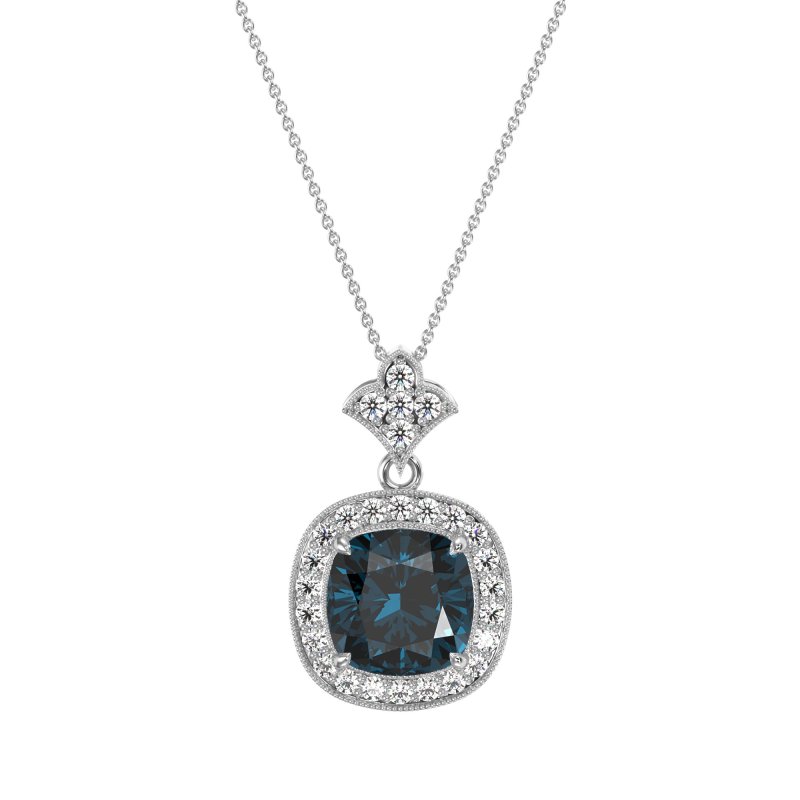 Flower Top Cushion Halo Necklace