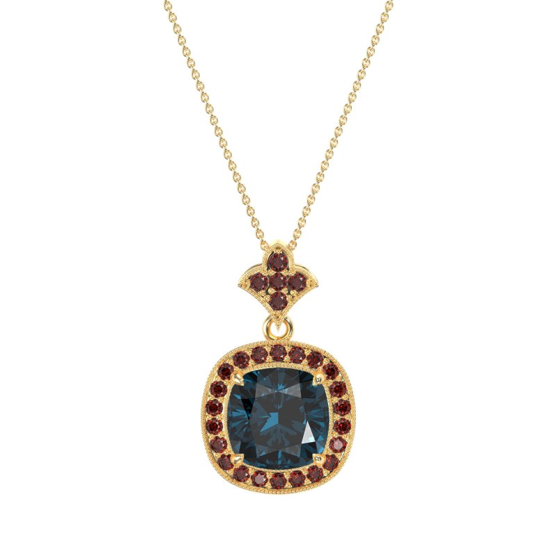 Flower Top Cushion Halo Necklace