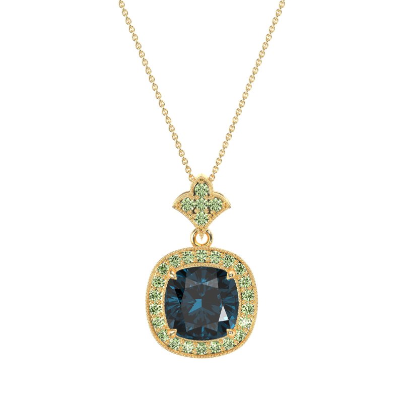 Flower Top Cushion Halo Necklace