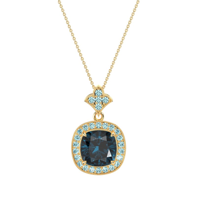 Flower Top Cushion Halo Necklace
