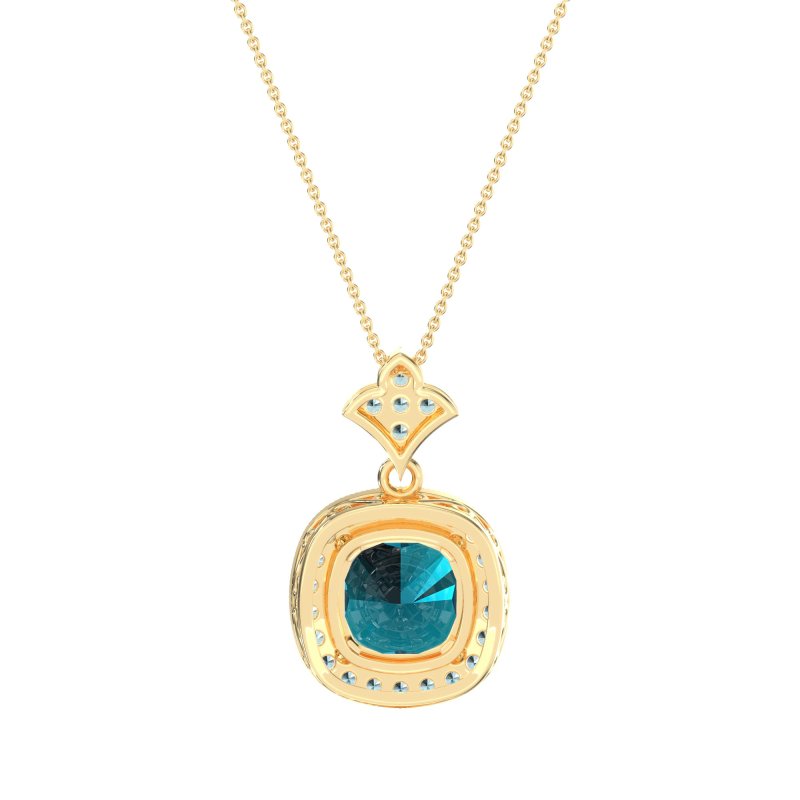 Flower Top Cushion Halo Necklace