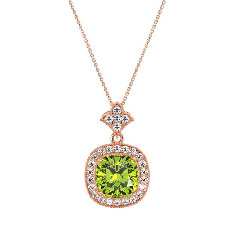 Flower Top Cushion Halo Necklace