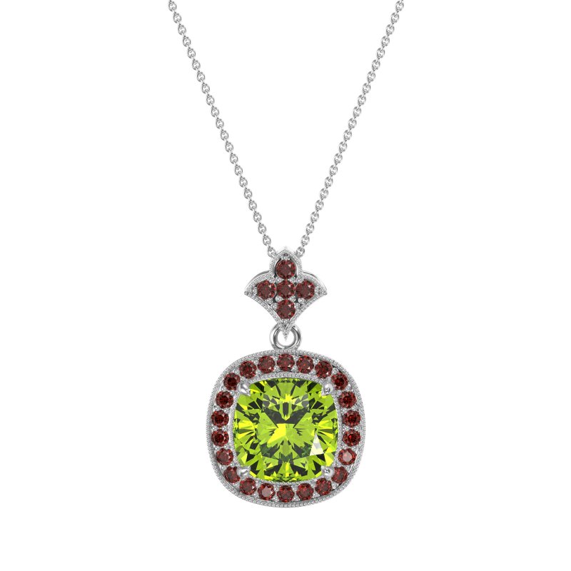 Flower Top Cushion Halo Necklace