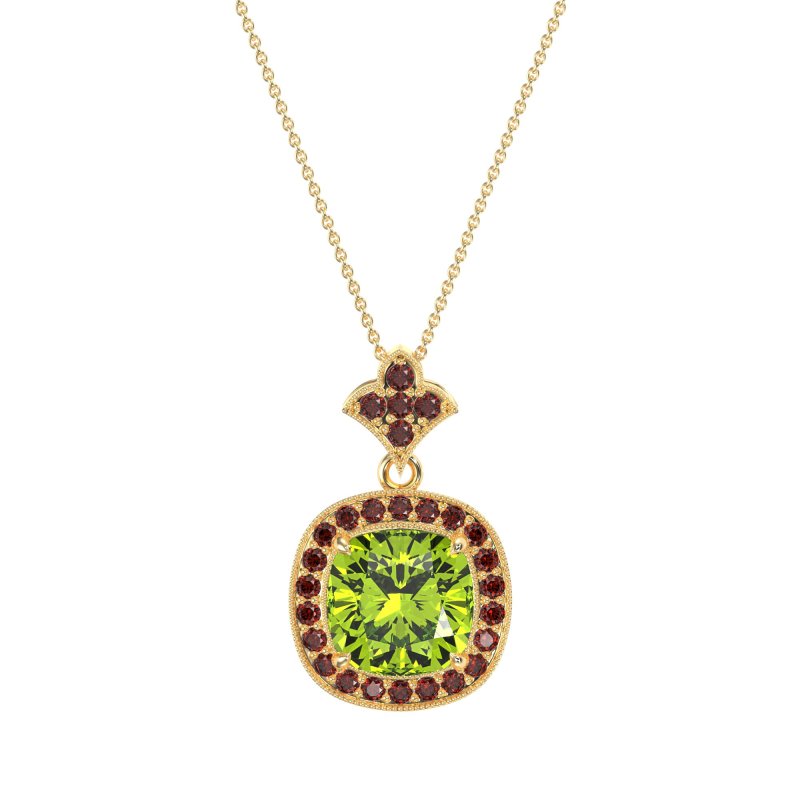 Flower Top Cushion Halo Necklace