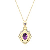 Antique Halo Oval Necklace
