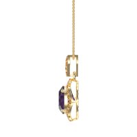 Antique Halo Oval Necklace