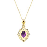 Antique Halo Oval Necklace