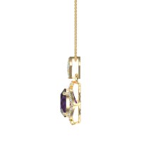 Antique Halo Oval Necklace