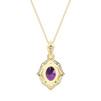 Antique Halo Oval Necklace