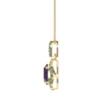 Antique Halo Oval Necklace