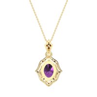 Antique Halo Oval Necklace