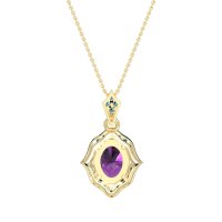 Antique Halo Oval Necklace