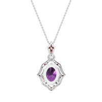 Antique Halo Oval Necklace