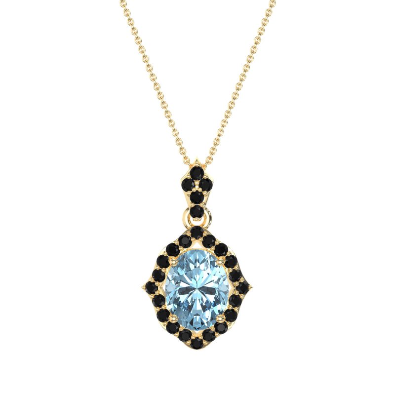 Antique Halo Oval Necklace