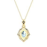 Antique Halo Oval Necklace