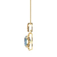 Antique Halo Oval Necklace