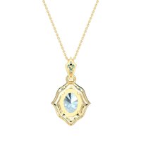 Antique Halo Oval Necklace