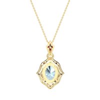 Antique Halo Oval Necklace
