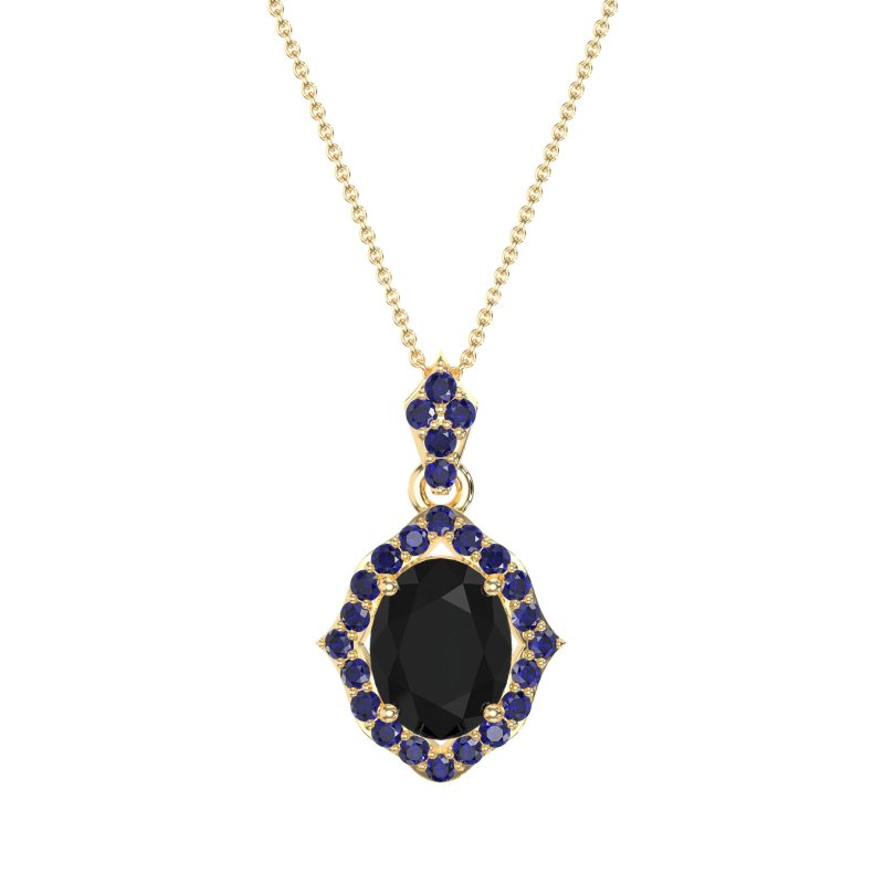 Antique Halo Oval Necklace