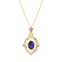 Antique Halo Oval Necklace