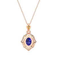 Antique Halo Oval Necklace