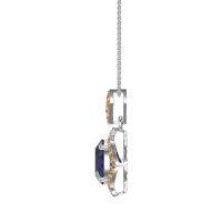 Antique Halo Oval Necklace