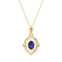 Antique Halo Oval Necklace