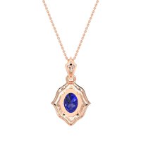 Antique Halo Oval Necklace