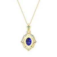 Antique Halo Oval Necklace