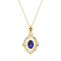 Antique Halo Oval Necklace