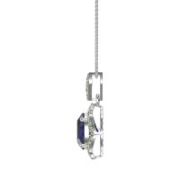 Antique Halo Oval Necklace