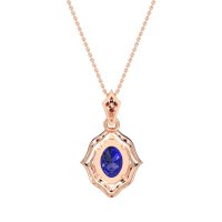 Antique Halo Oval Necklace