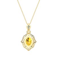 Antique Halo Oval Necklace