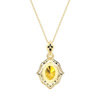 Antique Halo Oval Necklace