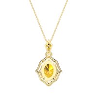 Antique Halo Oval Necklace