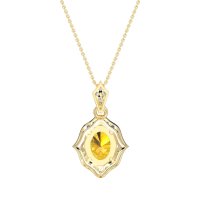 Antique Halo Oval Necklace