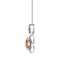 Antique Halo Oval Necklace