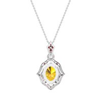 Antique Halo Oval Necklace