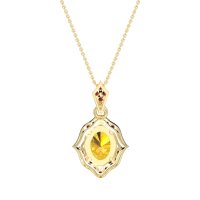 Antique Halo Oval Necklace