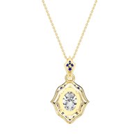 Antique Halo Oval Necklace