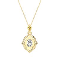 Antique Halo Oval Necklace